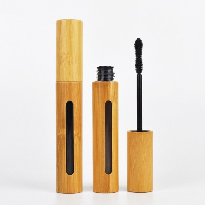 2020 Simple cosmetic makeup packaging mascara bottle empty bamboo mascara tubes with eyelash brush