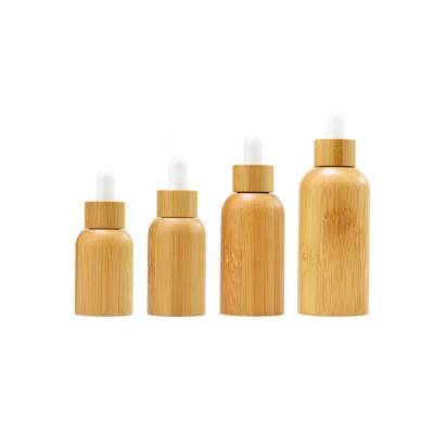 Hot sales small perfume glass bottle bamboo essential oil dropper bottles private label