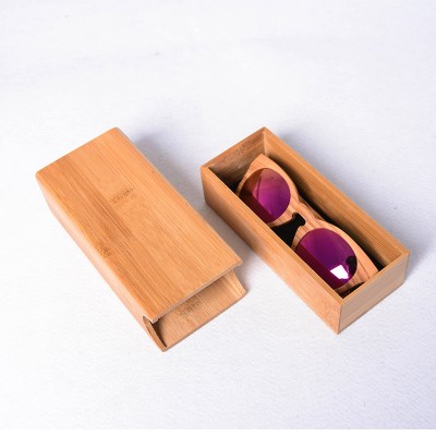 Wholesale custom eyeglass case bamboo wood sunglasses case box