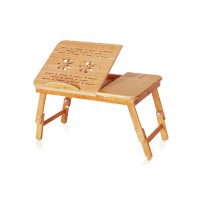 Folding Laptop Bamboo Bed Cooler Table