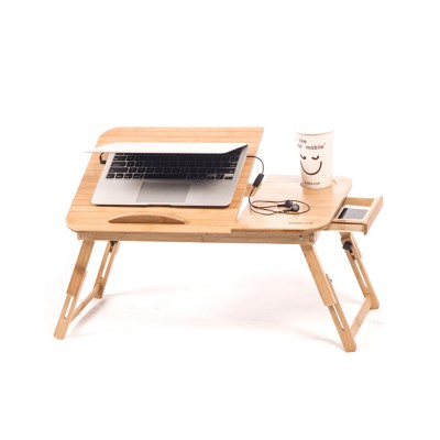 Bamboo Adjustable Living Room Table for Laptop