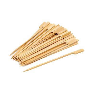 Pack 200 Wood Teppo Sushi Bamboo Skewer Paddle Pick in 4.7" Length