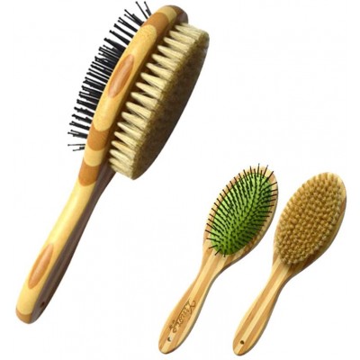 hot sale bamboo pet bath grooming brush for dog